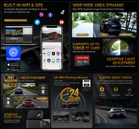 RIDGEFORCE dash cam 4K Ultra HD feature graphic showing high resolution recording details and superior video clarity.