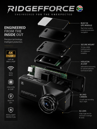 RIDGEFORCE V8 4K WiFi Dash Cam 