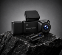 RIDGEFORCE 4K WiFi Dual Lens Dash Cam with Rear Camera Unit and Mounting Accessories
