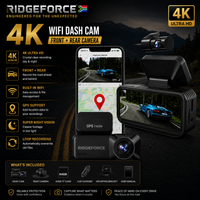 Ridgeforce V8 4K WiFi Dash Cam | GPS & Night Vision